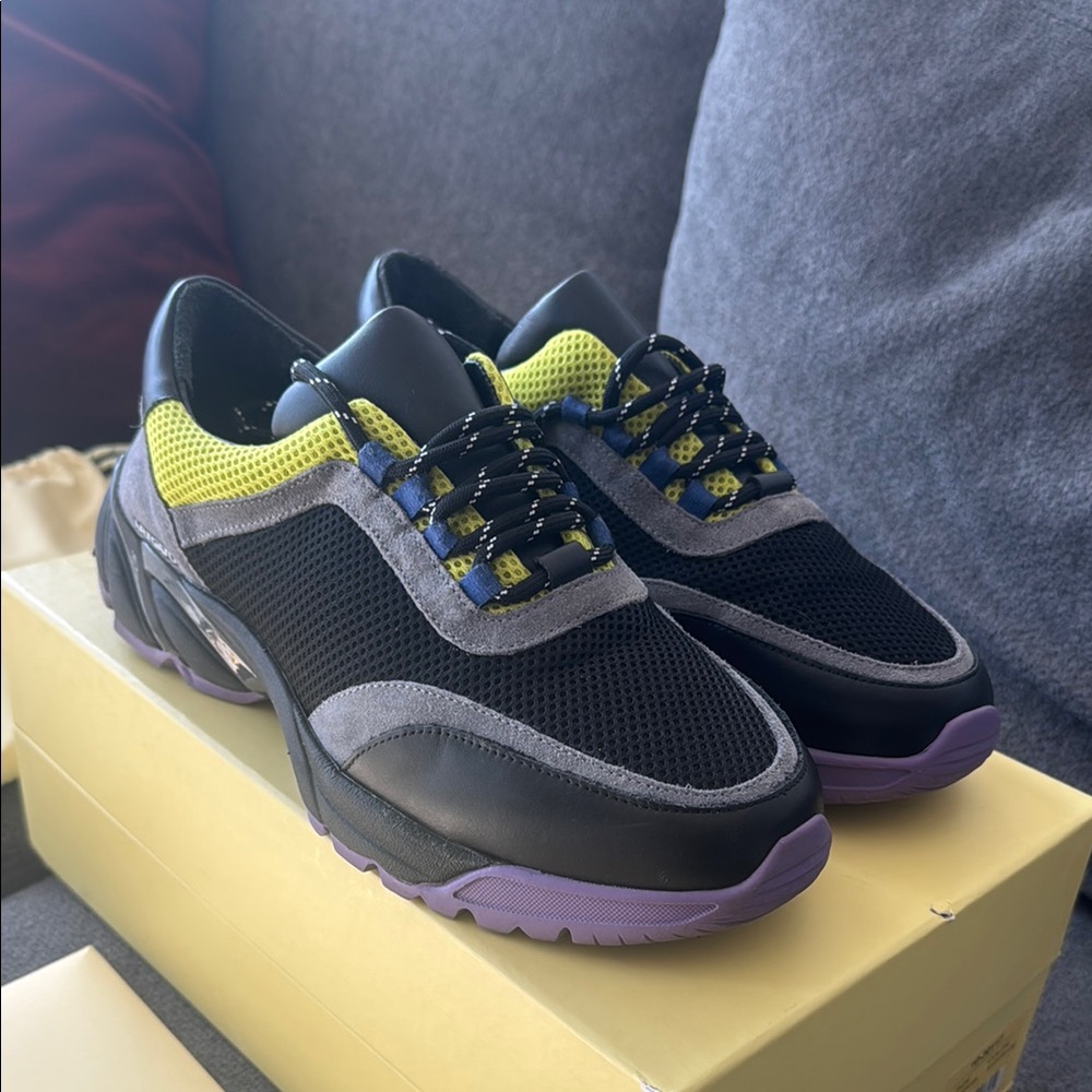 Axel Arigato Black, Purple & Neon Yellow Men's Sneakers